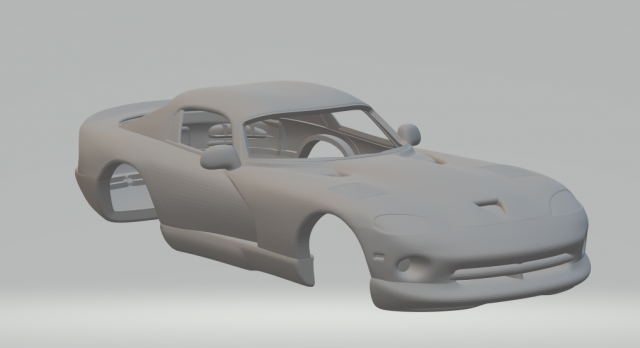 Dodge viper 97 3D Принт Модель .c4d .max .obj .3ds .fbx .stl .blend 