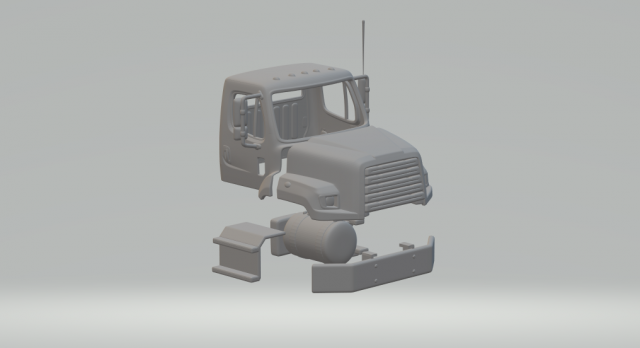 FREIGHTLINER 114SD Plus Modelo de impresión 3D .c4d .max .obj .3ds .fbx .stl .blend 