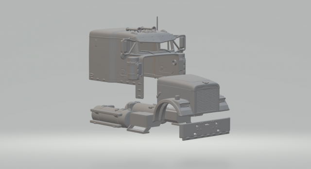 FREIGHTLINER FLC 3D Print Model .c4d .max .obj .3ds .fbx .stl .blend 