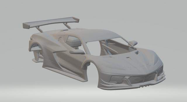 Chevrolet corvette c8 race car Modelo de impresión 3D .c4d .max .obj .3ds .fbx .stl .blend 