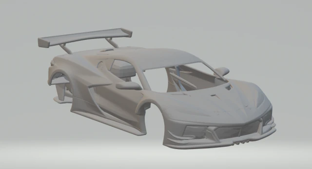 Coche de carreras chevrolet corvette c8 Modelo de impresión 3D .c4d .max .obj .3ds .fbx .stl .blend 