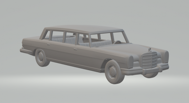 Mercedes-Benz 600 W100 pullman limousine 1964 3D Print Model .c4d .max .obj .3ds .fbx .stl .blend