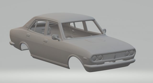 Mazda 616 sedan 1974 body Modelo de impresión 3D .c4d .max .obj .3ds .fbx .stl .blend 