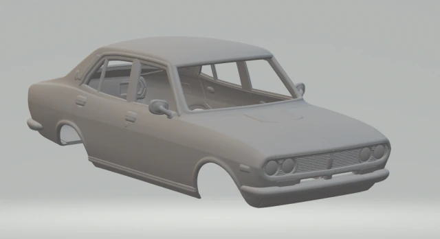 Mazda 616 sed&aacute;n 1974 carrocer&iacute;a Modelo de impresión 3D .c4d .max .obj .3ds .fbx .stl .blend 