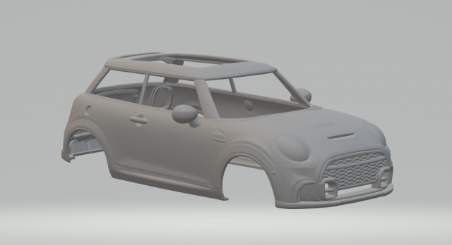 Minicooper jw 3Dプリントモデル .c4d .max .obj .3ds .fbx .stl .blend 