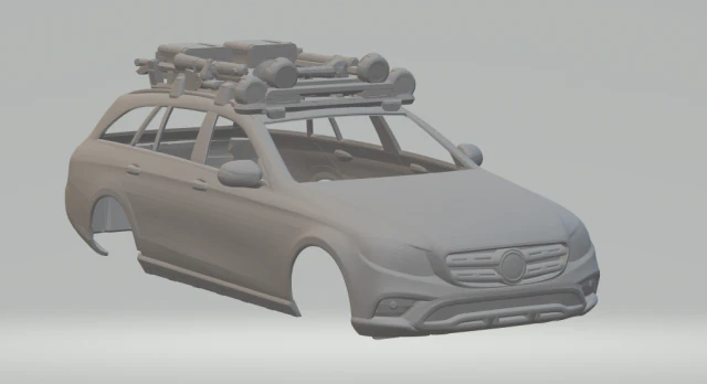 MERCEDES-BENZ E 350 D 4MATIC TERRAIN 3D Print Model .c4d .max .obj .3ds .fbx .stl .blend 