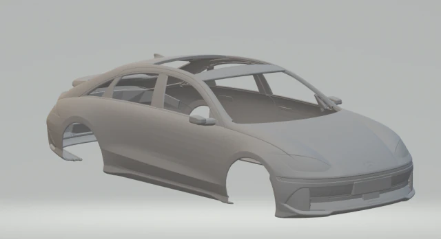 Hyundai ioniq 6 3D Print Model .c4d .max .obj .3ds .fbx .stl .blend