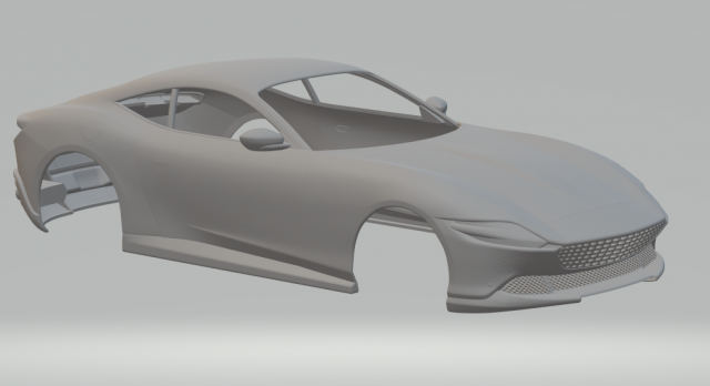 FERRARI ROMA 3D-Druckmodell .c4d .max .obj .3ds .fbx .stl .blend 