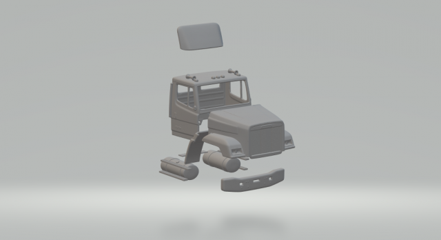 Freightliner FLC112 cabin Modelo de impresión 3D .c4d .max .obj .3ds .fbx .stl .blend 