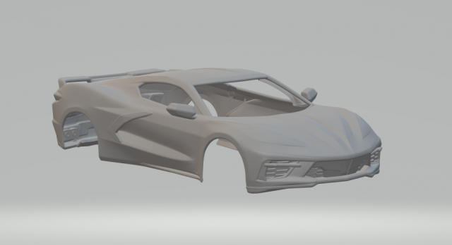 Chevrolet corvette c8 2020 3D Print Model .c4d .max .obj .3ds .fbx .stl .blend 