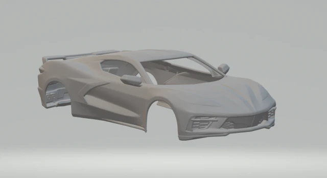 Chevrolet corvette c8 2020 3D Print Model .c4d .max .obj .3ds .fbx .stl .blend 