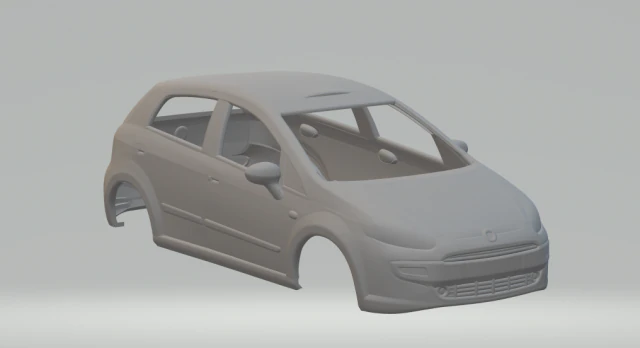 Fiat punto 3D Print Model .c4d .max .obj .3ds .fbx .stl .blend 