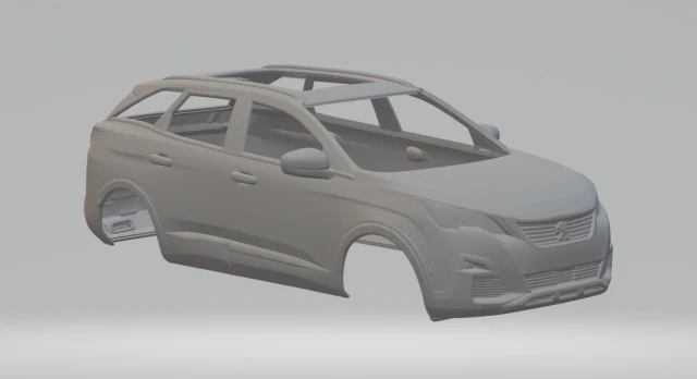 Peugeot 3008 3D Print Model .c4d .max .obj .3ds .fbx .stl .blend 