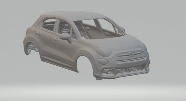 Fiat 500 3D प्रिंट मॉडल .c4d .max .obj .3ds .fbx .stl .blend 