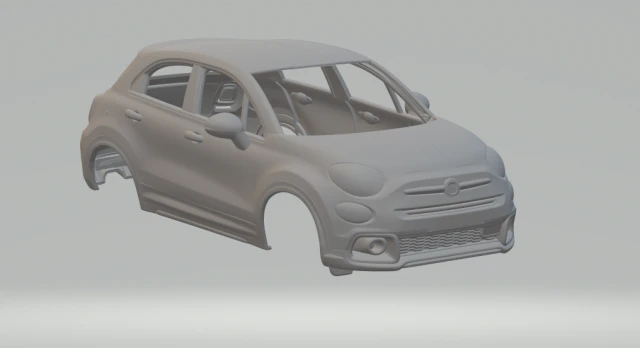 Fiat 500 3D Print Model .c4d .max .obj .3ds .fbx .stl .blend 