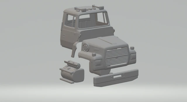 LN8000 cabin 3D Print Model .c4d .max .obj .3ds .fbx .stl .blend