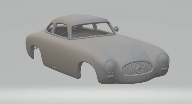 Mercedes-Benz SL-class Mk1 1952 3D Print Model .c4d .max .obj .3ds .fbx .stl .blend 