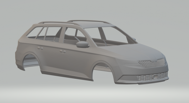 Skoda fabia scoutline 19 3D 프린트 모델 .c4d .max .obj .3ds .fbx .stl .blend 