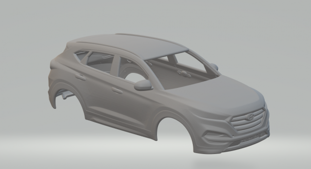 Hyundai tucson 3Dプリントモデル .c4d .max .obj .3ds .fbx .stl .blend 
