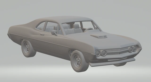 Falcon Mk4 Super Cobra 2door 70 3D Print Model .c4d .max .obj .3ds .fbx .stl .blend 