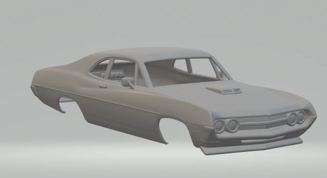 Falcon Mk4 Super Cobra 2door 70 body 3D Print Model .c4d .max .obj .3ds .fbx .stl .blend 