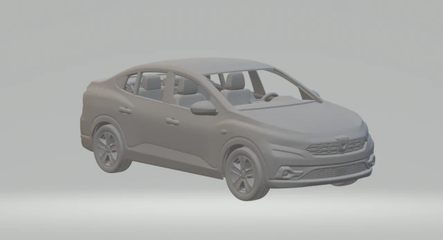 Dacia renault logan 3D Print Model .c4d .max .obj .3ds .fbx .stl .blend 
