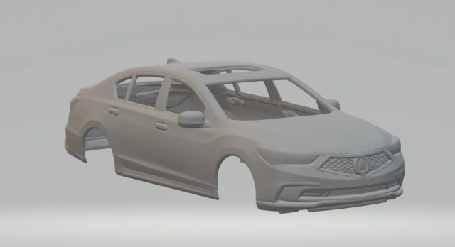 Acura rlx 3D Print Model .c4d .max .obj .3ds .fbx .stl .blend 