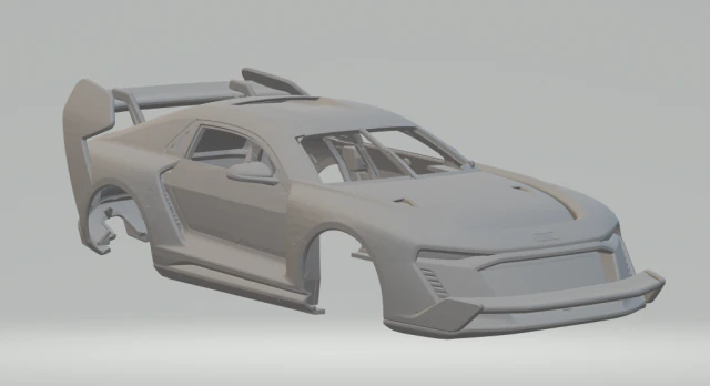 Audi S1 E-Tron Quattro Hoonitron 3D Print Model .c4d .max .obj .3ds .fbx .stl .blend 