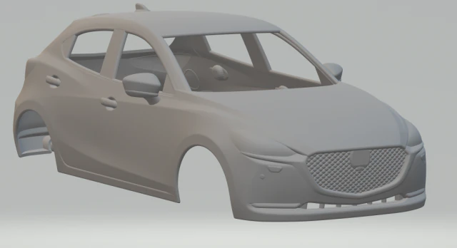 Mazda 2 2020 3D Print Model .c4d .max .obj .3ds .fbx .stl .blend 