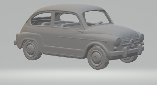 Fiat 500 Mk1 Topolino 1936 3D Принт Модель .c4d .max .obj .3ds .fbx .stl .blend