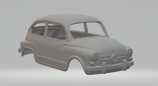 Fiat 500 Mk1 Topolino 1936 3D Print Model .c4d .max .obj .3ds .fbx .stl .blend 