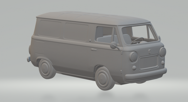 Fiat 600 T 3D Print Model .c4d .max .obj .3ds .fbx .stl .blend