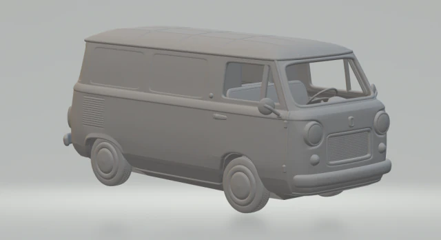 Fiat 600 T 3D Print Model .c4d .max .obj .3ds .fbx .stl .blend 