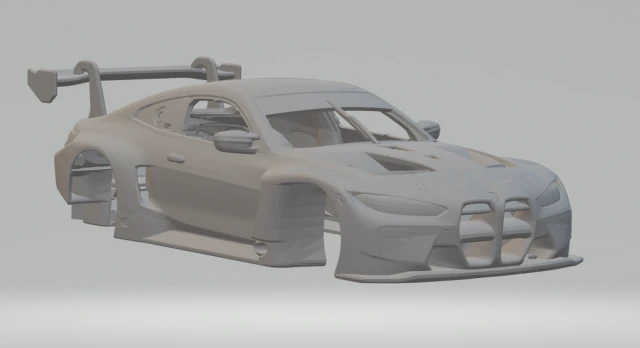 M4 race car 3D Print Model .c4d .max .obj .3ds .fbx .stl .blend 