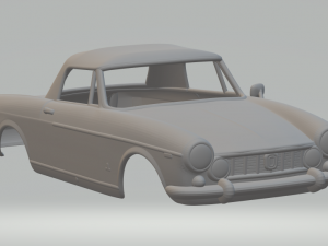 FIAT 1600 S CABRIOLET 1963 body 3D Print Model