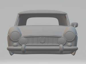 FIAT 1600 S CABRIOLET 1963 body Modèles 3D en vedette
