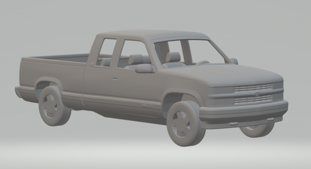 Chevrolet silverado 3D Print Model .c4d .max .obj .3ds .fbx .stl .blend 