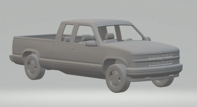 Chevrolet silverado 3D Print Model .c4d .max .obj .3ds .fbx .stl .blend 