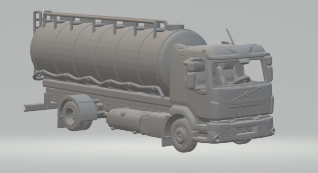 Volvo fl tank Modello di stampa 3D .c4d .max .obj .3ds .fbx .stl .blend 