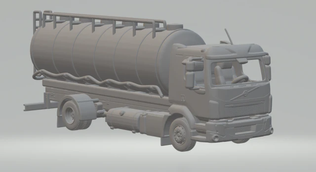 Volvo fl tank 3D Print Model .c4d .max .obj .3ds .fbx .stl .blend