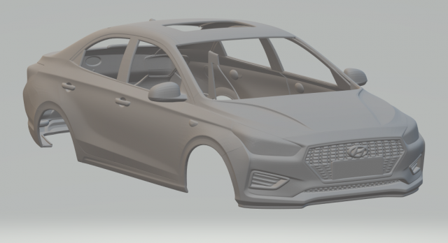 Hyundai reina 3D-Druckmodell .c4d .max .obj .3ds .fbx .stl .blend 