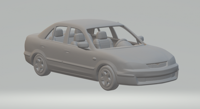 Mazda 323 sedan 98 kit Modello di stampa 3D .c4d .max .obj .3ds .fbx .stl .blend 