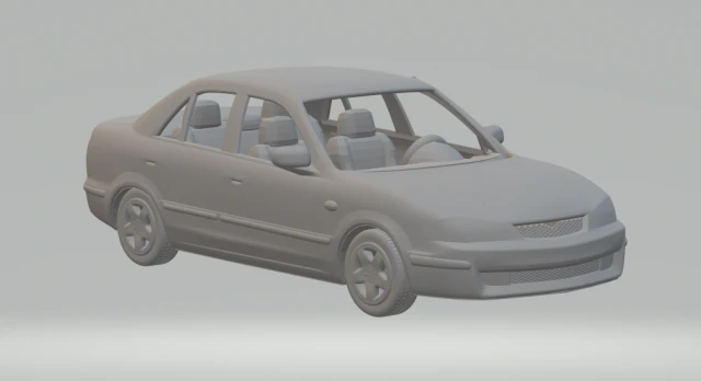 Mazda 323 sedan 98 kit 3D Print Model .c4d .max .obj .3ds .fbx .stl .blend