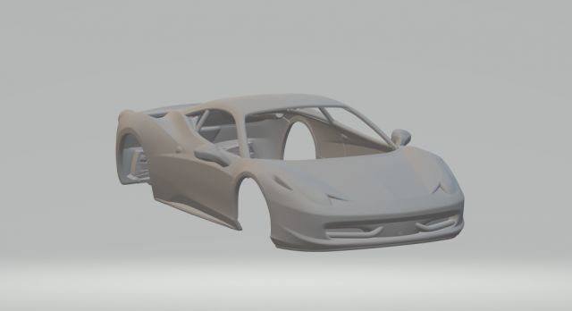 Ferrari 458 Modello di stampa 3D .c4d .max .obj .3ds .fbx .stl .blend