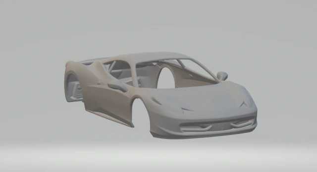 Ferrari 458 3D Print Model .c4d .max .obj .3ds .fbx .stl .blend