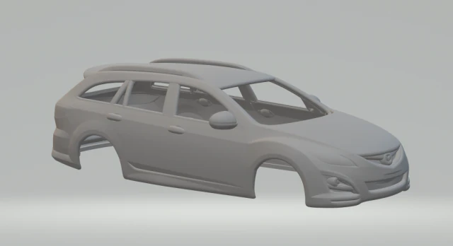 Mazda 6 3D Print Model .c4d .max .obj .3ds .fbx .stl .blend 