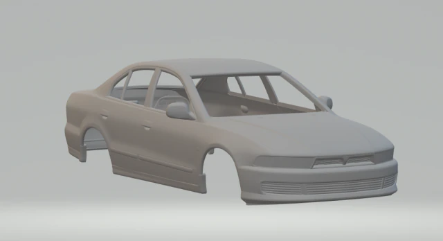 Mitisubishi galant 3D Print Model .c4d .max .obj .3ds .fbx .stl .blend