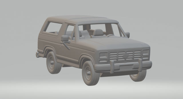 F100Bronco 82 3D Print Model .c4d .max .obj .3ds .fbx .stl .blend 