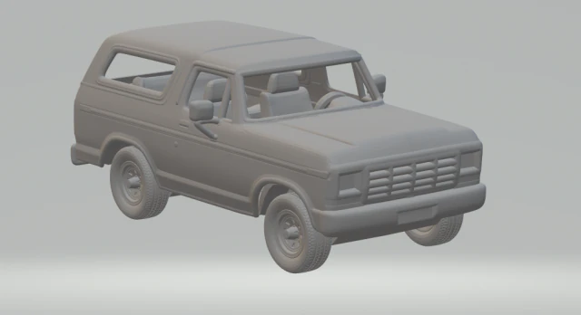 F100Bronco mk2 3D Print Model .c4d .max .obj .3ds .fbx .stl .blend 