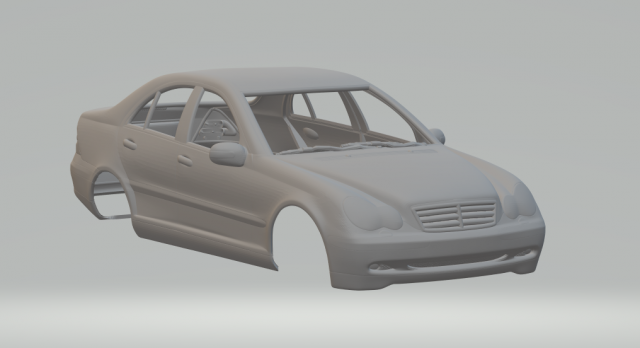 MERCEDES BENZ C 2005 Modelo de Impressão 3D .c4d .max .obj .3ds .fbx .stl .blend 